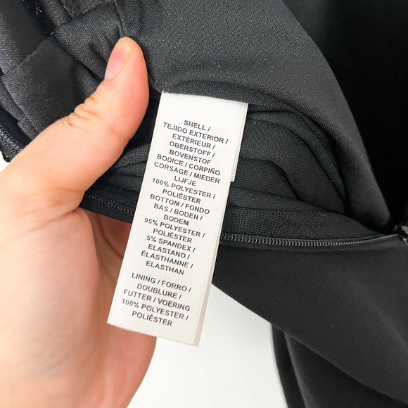 NWT Adrianna Papell Black Short Sleeve Illusion Sequin Bodice Jumpsuit Size 4 - Picture 10 of 12